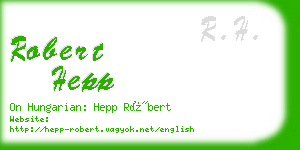 robert hepp business card